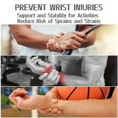Adjustable Wrist Support Brace Strap Fits Left and Right Hand Black