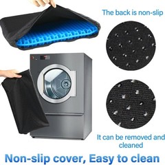 Ergonomic Gel Seat Cushion, Extra Thick for Office Chair Comfort, Wheelchair Pad