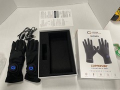 Copper Compression CopperVibe Vibration Heat Therapy Gloves Black (1 Pair)