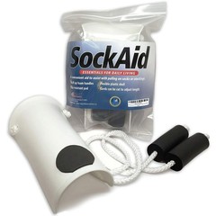 RMS Deluxe Sock Aid – Socks Helper with Foam Handles for One Size, White