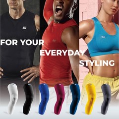 Compression Sleeve Leg Full Length Sports Running Basketball Burgundy XL 1 PCS