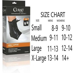 Curad Lace-Up Vinyl Ankle Support Large (Black)