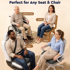 Seat Cushion – Memory Foam Sitting Pillow for Office Chair, Car Seat, Airplan…