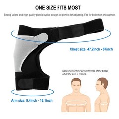 Shoulder Stability Brace Adjustable 1 Count (Pack of 1), Black