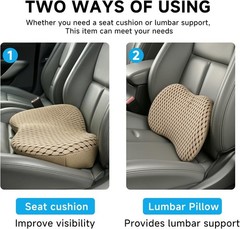 Car Seat Cushion – Memory Foam Seat Pad for Sciatica & Lower Back Pain Relief…