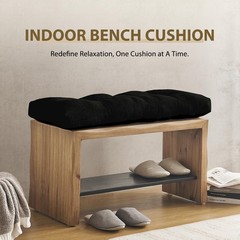 downluxe Indoor Bench Cushion for 36×14 Inch (Pack of 1), Black