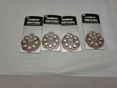 4 packs of 8 Size 312 Rayovac Extra Advanced Hearing Aid Batteries