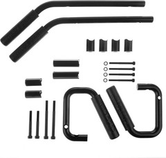 Front & Rear Grab Handle Kit Aluminum Alloy Bar Safety Front, Black-1