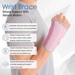 Wrist Brace for Carpal Tunnel, Night Wrist Sleep Splint with Compression Slee…