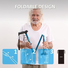 REHAND Walking Cane for Men & Women Foldable, Adjustable, Lightweight, Self …