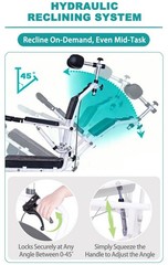 Irtme 4-in-1 Folding Shower Commode Chair Transport w/ Reclining Backrest 300Lbs