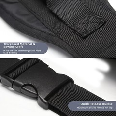 MKEFMEI Gait Belt Transfer with Handles, Medical Safety 7-Handles, Black