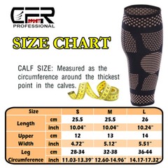 Copper Leg Compression Sleeve Calf Support Socks Brace Pain Relief Men Women Gym