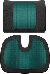 Cojín de asiento y soporte lumbar, espuma viscoelástica Cool Gel, rectangular