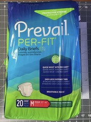 Prevail Per-Fit Unisex Underwear – Medium Size, Bag of 20