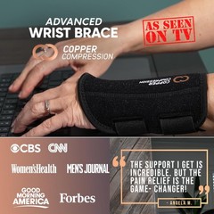 Copper Compression Advanced Wrist Right Hand Small/Medium (Pack of 1), Black