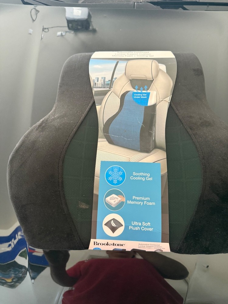 Lumbar Support Memory Foam Pillow Brookstone 3D Mesh