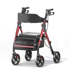 350 lbs Capacity Space Saving Folding Walker Anti-Slip Wheel Folding Walker