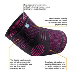 ABYON 3 Pack Professional Medical Grade Elbow Brace – Large, Pink