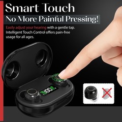 Hearing Aids for Seniors with Touch Control, Rechargable – Lightweight Portab…