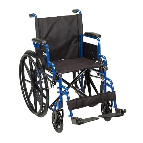 Lightweight Wheelchair – Portable Folding Mobility Aid – Swing-Away Footrests –