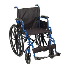 Lightweight Wheelchair – Portable Folding Mobility Aid – Swing-Away Footrests –