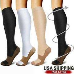 S/M L/Xl 2XL Wide Calf Plus Size Compression Socks Women Men 20-30mmhg