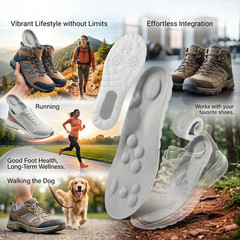 Heavy Duty Orthotic Arch Support Shoe Insoles Plantar Fasciitis Pain Relief Work