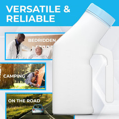 Urinals for Men 32 Oz/1000Ml (1 Pack) with Glow in the Dark Leak-Resistant Lid