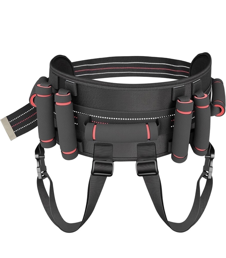 Aliseniors Gait Belt with 7 Handles – Quick Release & Leg Straps