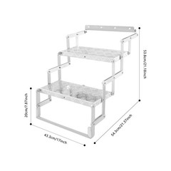Aluminum Alloy Scissor Stairs Foldable Step Ladder 2 Steps Ladder for RV/Camper