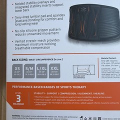 New! Shock doctor ultra back support level three size L/XL 34–38