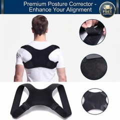 Adjustable Back Posture Support Brace Belt Shoulder Support for Men Women