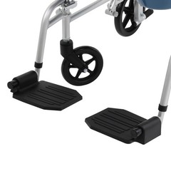 220lbs Shower Commode Chair Mobility Wheelchair Bedside Toilet Seat with Casters