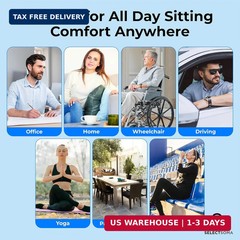 SelectSoma Double-Thick Gel Seat Cushion for Long Sitting Pressure Relief for Ba