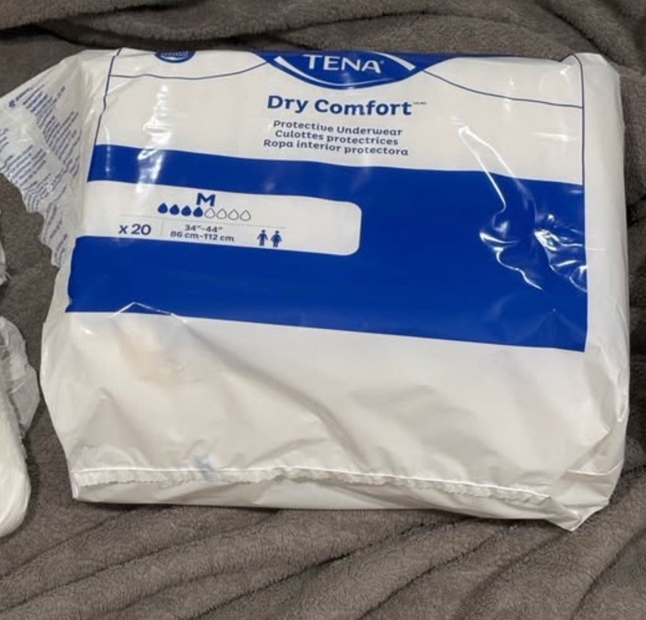 Tena 1 Pack 20 Ct Dry Comfort Protective Underwear Pull Up Style Size M 34″- 44″