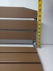 LEXDA 15 Inch HDPS Shower Seat Only with 304 Stainless Steel Frame.