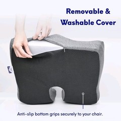 Cushion Lab Pressure Relief Seat Cushion Sitting, Extra-Dense Memory Foam, Black
