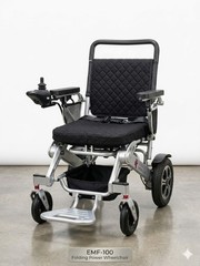 Elevate Mobility EM-100F Foldable Power Wheelchair Dual 250W 13-Mile Range