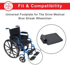 Universal Footplates for the Drive Medical Blue Streak Wheelchair (Set of 2)