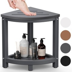Waterproof Shower Stool & Corner Bench Seat for Shaving Legs, Indoor/Outdoor Use