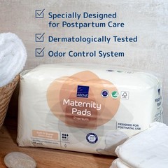 Anatomically Shaped Maternity Pads – 15 Count with Breathable Design for Comfort