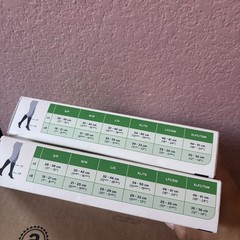 2 New Jobst ActiveWear 15-20 mmHg Firm Compression M White Knee Highs Stocking
