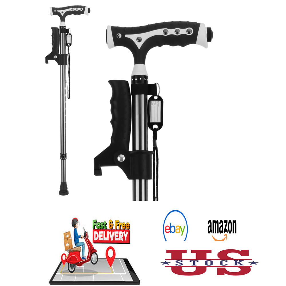 Lightweight Aluminum Alloy Walking Cane for Seniors Adults Holds 440 Lbs Height