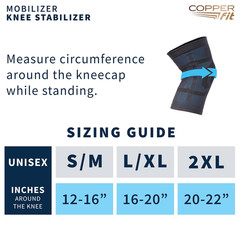 Copper Fit Mobilizer Knee Sleeve – Proseries with Removable Side Stabilizers