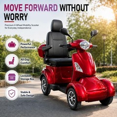500 lbs 4 Wheel Mobility Scooter 500W All Terrain Fast Mobility Scooter 15 MPH