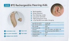 Hearing Aid OTC Digital Elderly Deaf Amplifier BTE Behind Ear, 1 Unit (Blue)