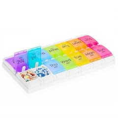 New pill box simple black white pill storage box combination pill box AM PM