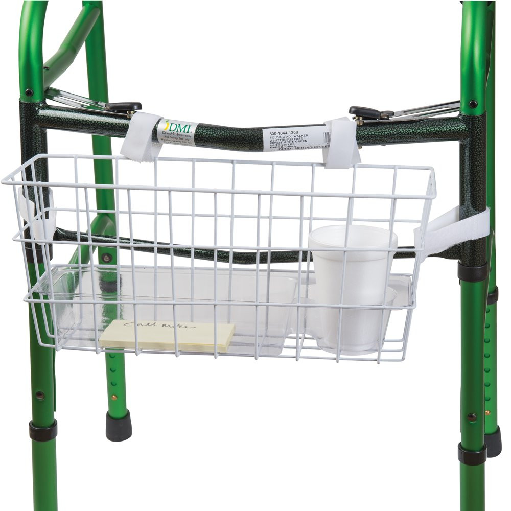 Walker Basket with Removable Liner and Cup Holder Lightweight Phone Food Storage