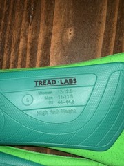 Tread Labs Insole Ramble Series Comfort – L – US Women 5-5.5 Men 4-4.5 NWOT